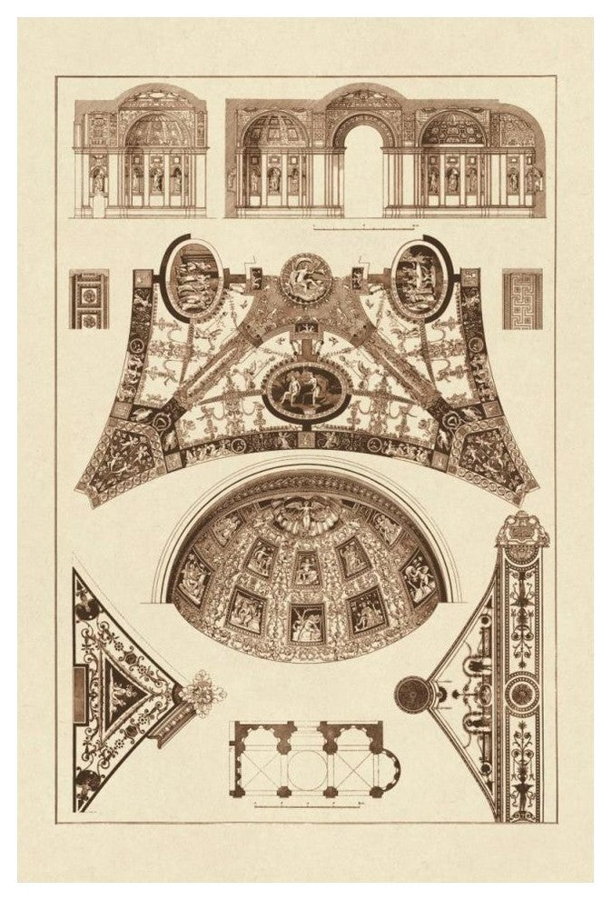 "Cross Vaults of the Renaissance" Digital Paper Print by J. Buhlmann, 34"x50"