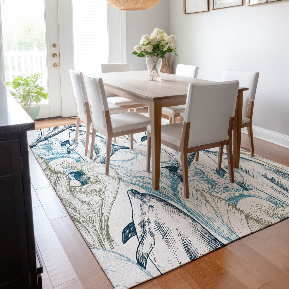 Addison Premium Washable Mayfield AMF155 Ivory 3'' x 5'' Rug