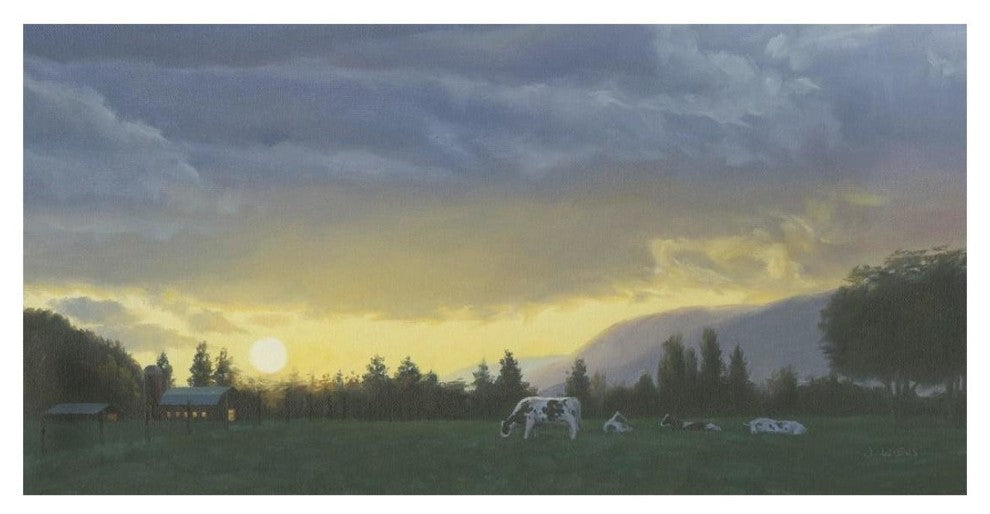 "Farm Life II" Digital Paper Print by James Wiens, 26"x14"