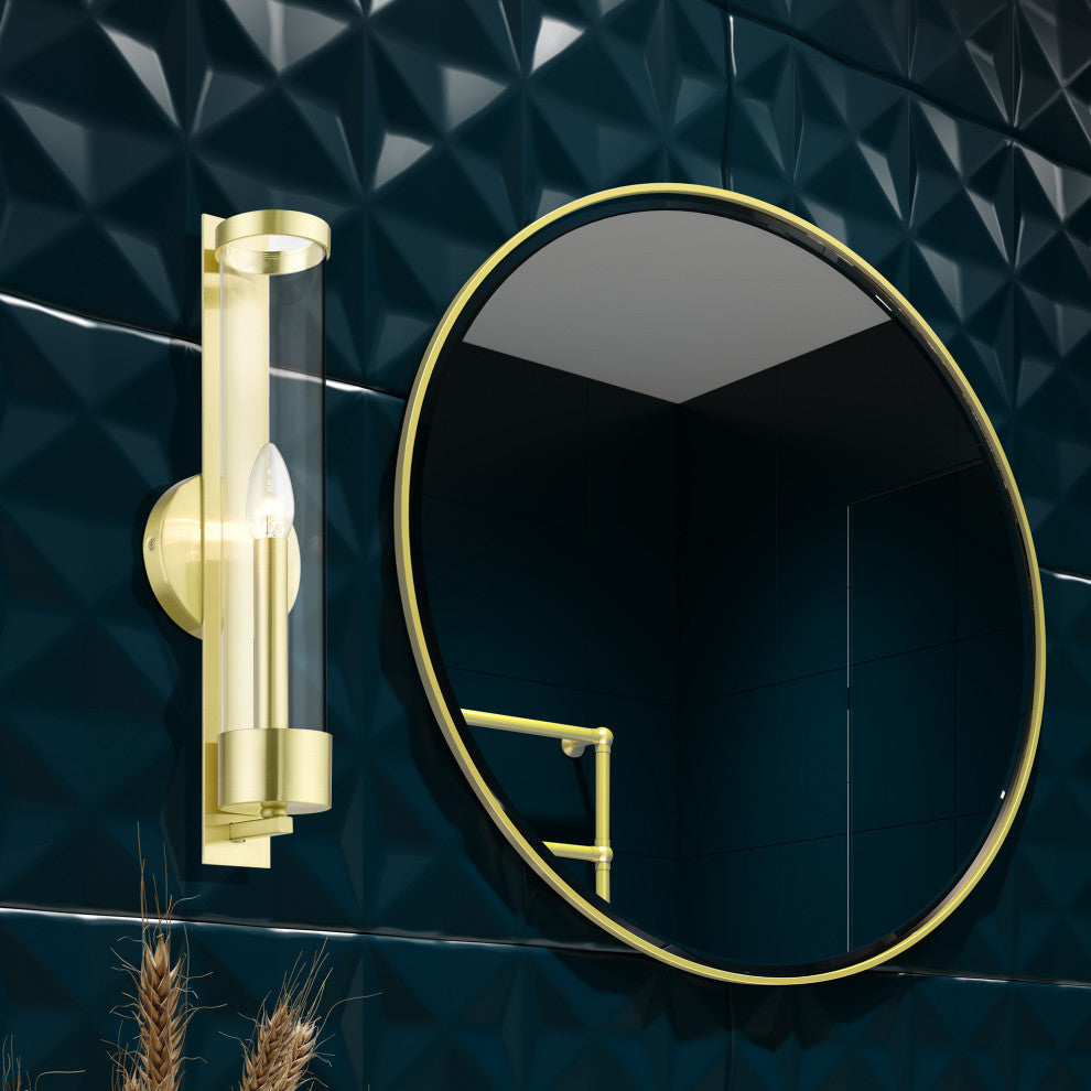Castleton 1 Light Satin Brass Tall ADA Single Sconce