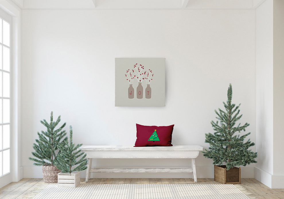 Pride Garland Tree Accent Pillow, Maroon, 14"x20"