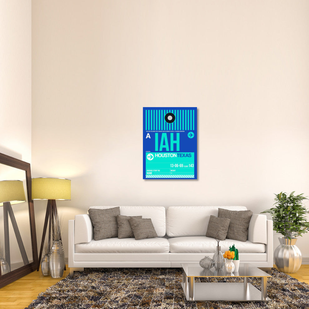 "IAH Houston Luggage Tag 2" Fine Art Print