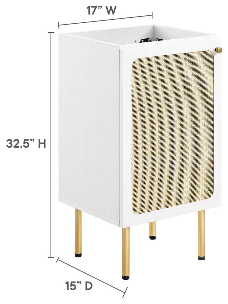 Chaucer 18" Bathroom Vanity Cabinet (Sink Basin Not Included) - White