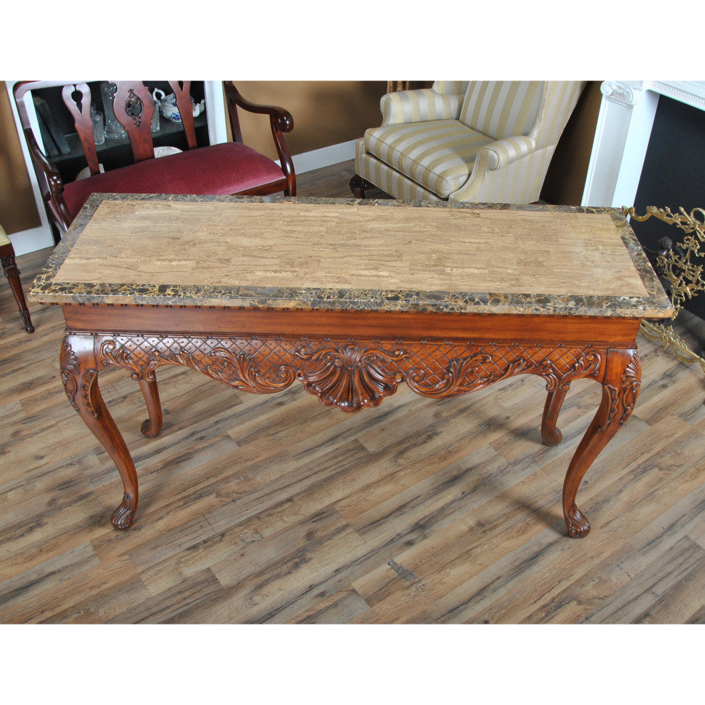NVIN0241 Large Faux Marble Top Console