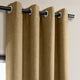 Faux Linen Grommet Room Darkening Curtain Single Panel, Butterscotch, 50w X 96l