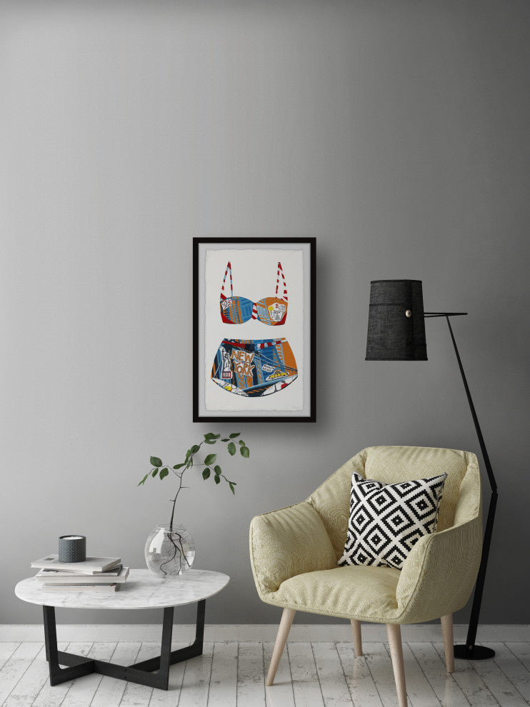 "Liberty Bikini" Framed Painting Print, 8x12