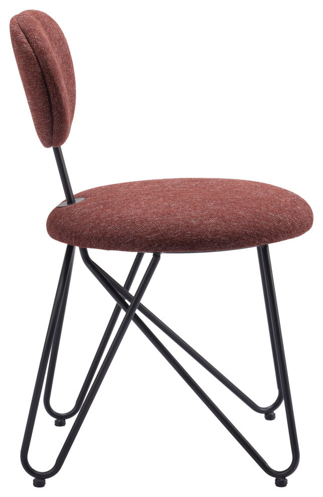 Novi Dining Chair (Set of 2) Maroon Brown