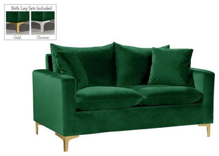 Home Square 3-Piece Furniture Set with Accent Chair Loveseat and Sofa in Green