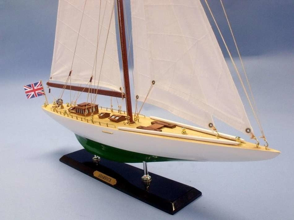 Wooden Shamrock Limited Model Sailboat, 27"