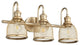 Omni 3-Light Vanity Fixture, Aged Brass