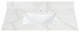 Arbios Quartz Stone Vanity Top in Calacatta White, Calacatta White, 36", Single Hole