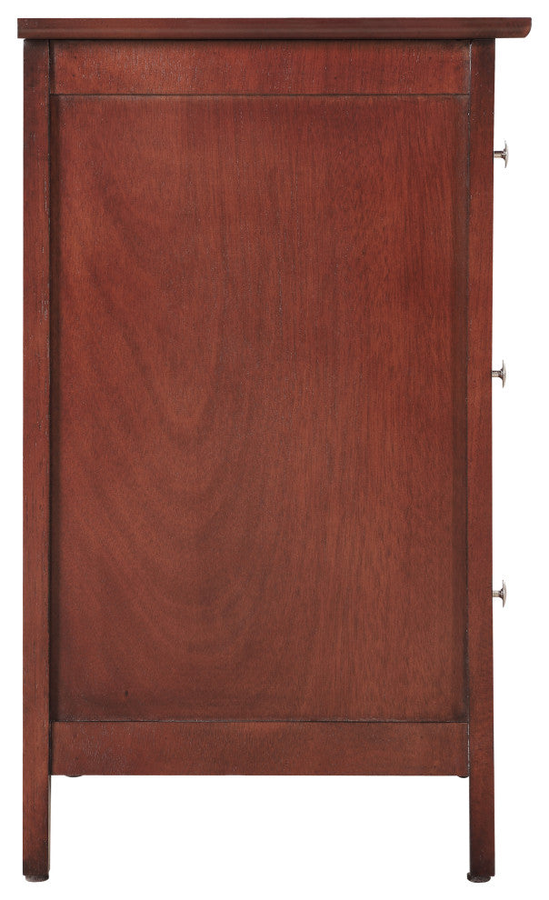 Drake 3-Drawer Nightstand, Cherry