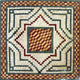 Accent Mosaics With Brown and Beige Pattern, 16"x16"
