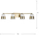Haven Collection Four-Light Vintage Brass Opal Glass Luxe Industrial Bath Light