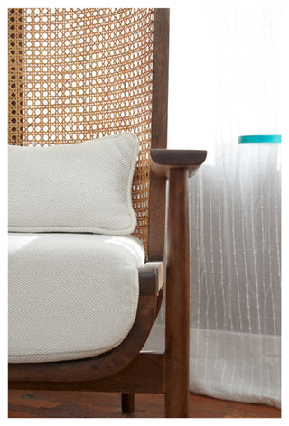 Wingman Cane Accent Chair