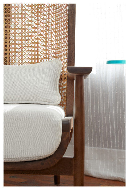 Wingman Cane Accent Chair