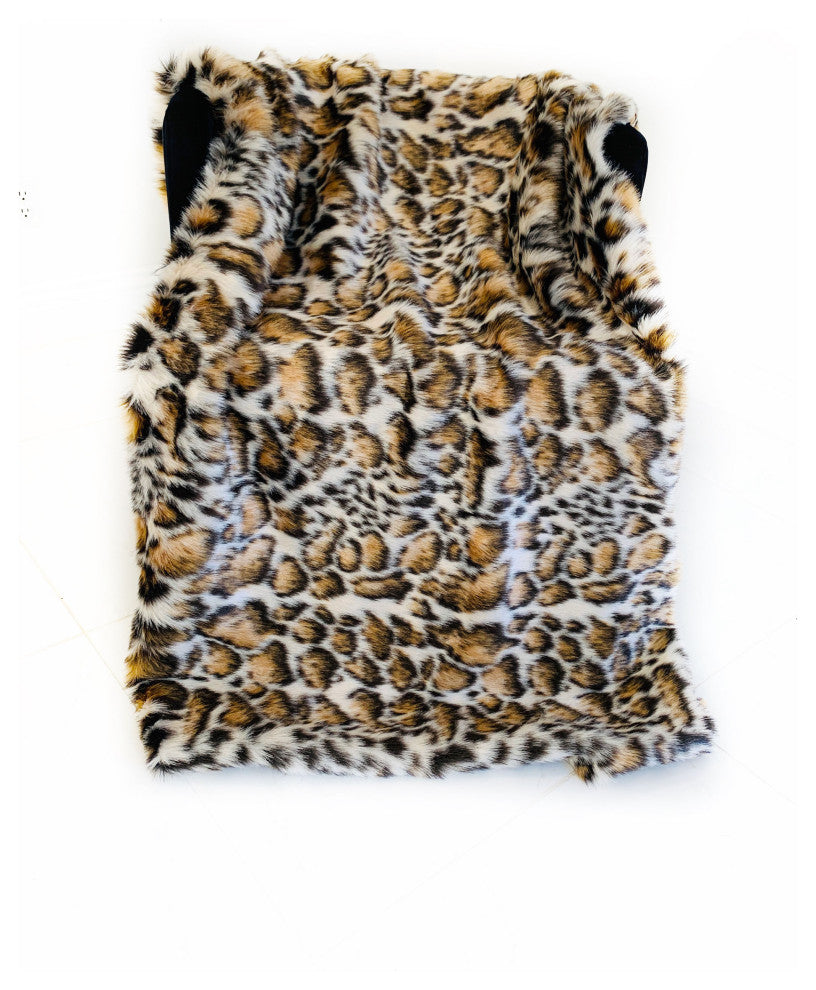 Plutus Brown Tiger Faux Fur Luxury Throw Blanket, 60"x96"