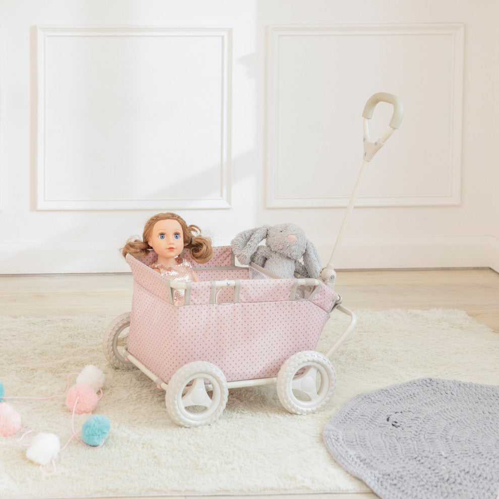 Polka Dots Princess Doll Wagon Stroller