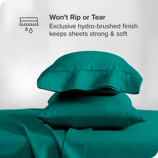 Bare Home 1800 Microfiber Sheet Set, Emerald, Queen