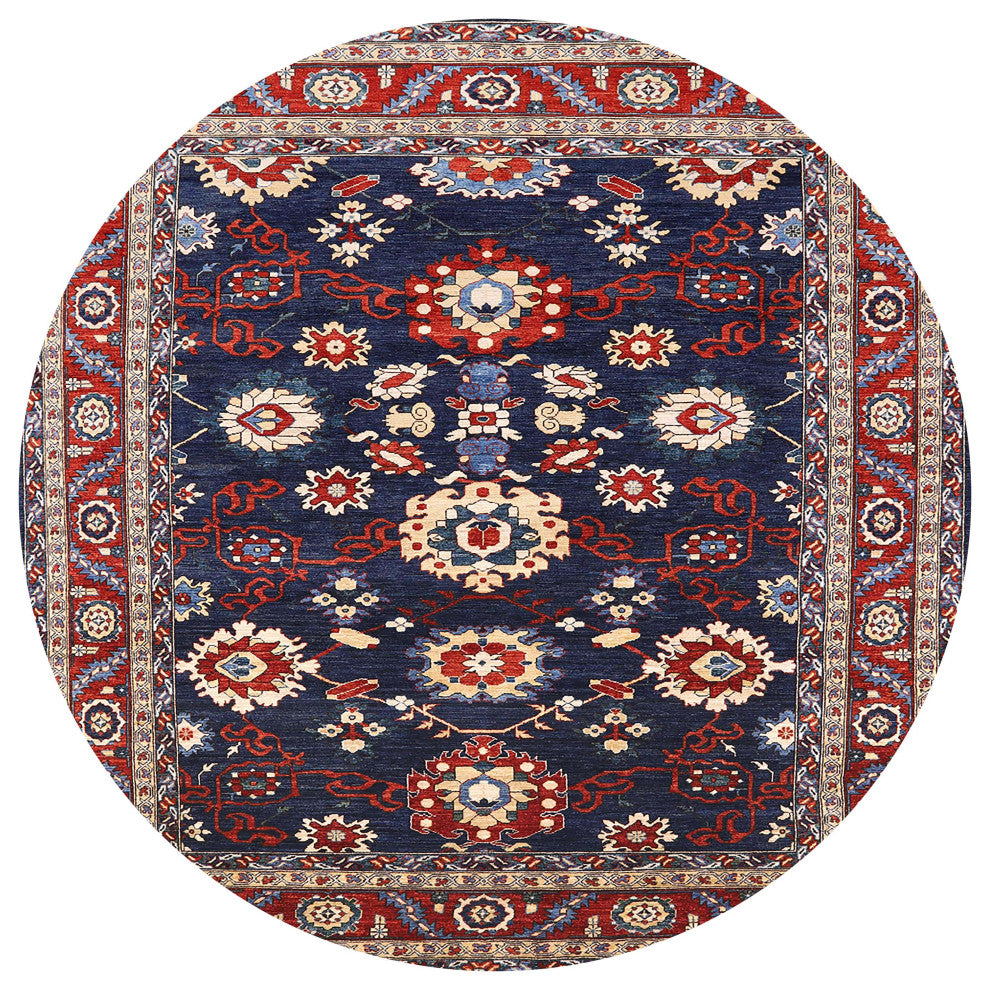 Ahgly Company Indoor Round Mid-Century Modern Area Rugs, 7' Round