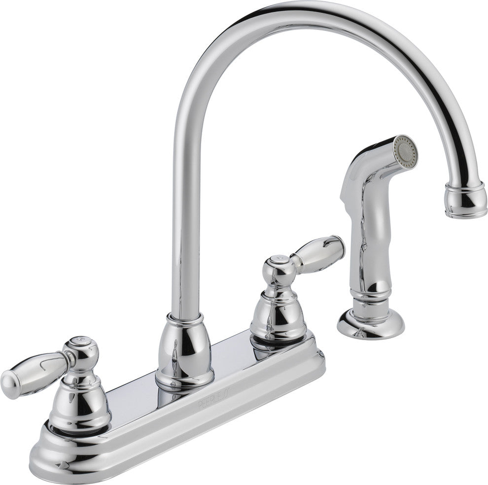 Peerless P299575LF Two Handle Kitchen Sink Faucet, Chrome Finish