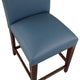 Bristol Stationary Blue Faux Leather Counter Stool with Nail Heads