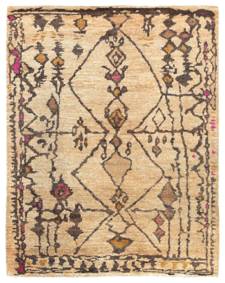 Surya Medina MED-1110 Bohemian Area Rug, Burnt Orange, 8' x 10' Rectangle