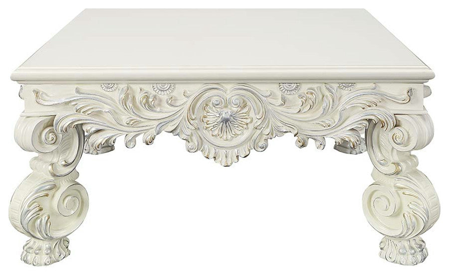 Acme Adara Coffee Table Antique White Finish