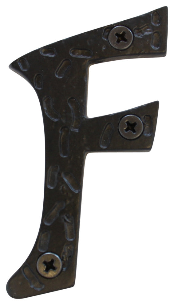 RCH Hardware Iron Rustic Country House Letter, 3", Black, F