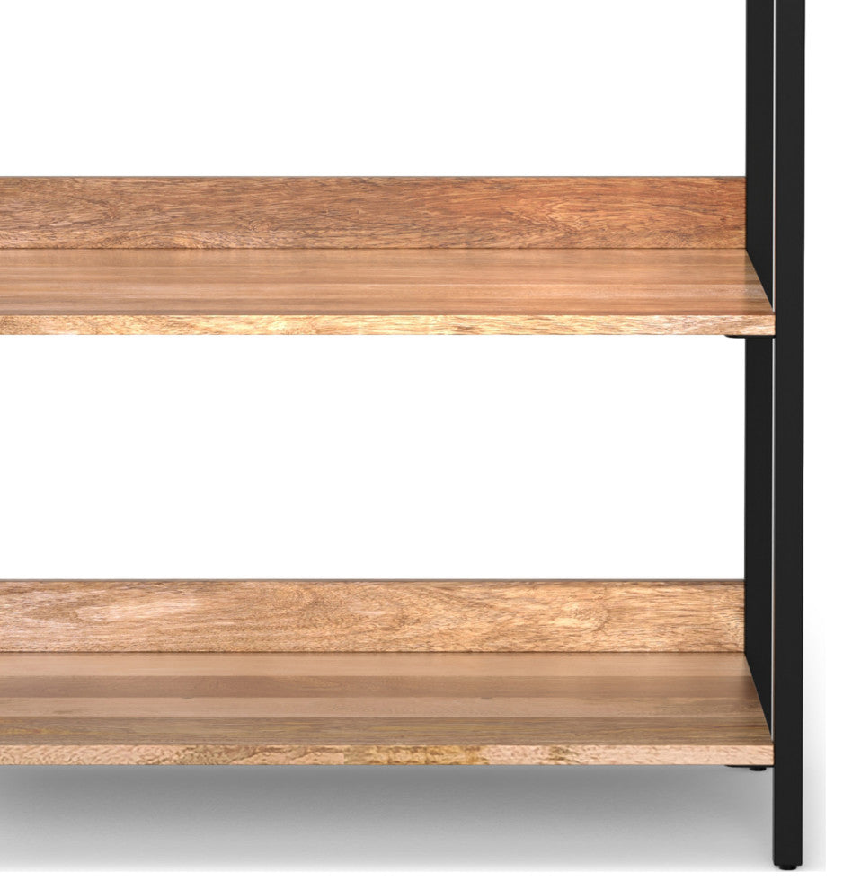 Kelsey Solid Mango Wood Large Bookshelf, Natural