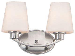 Maxim 11832SW Shelter 2 Light 13"W Bathroom Vanity Light - Satin Nickel