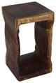 Haussmann Wood Natural Stool End Table 12 In Sq X 20 In High Walnut Oil