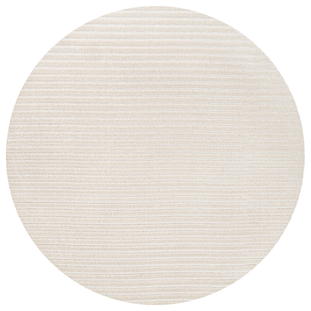 Aarhus High-Low Minimalist Scandi Striped Indoor/Outdoor Area Rug