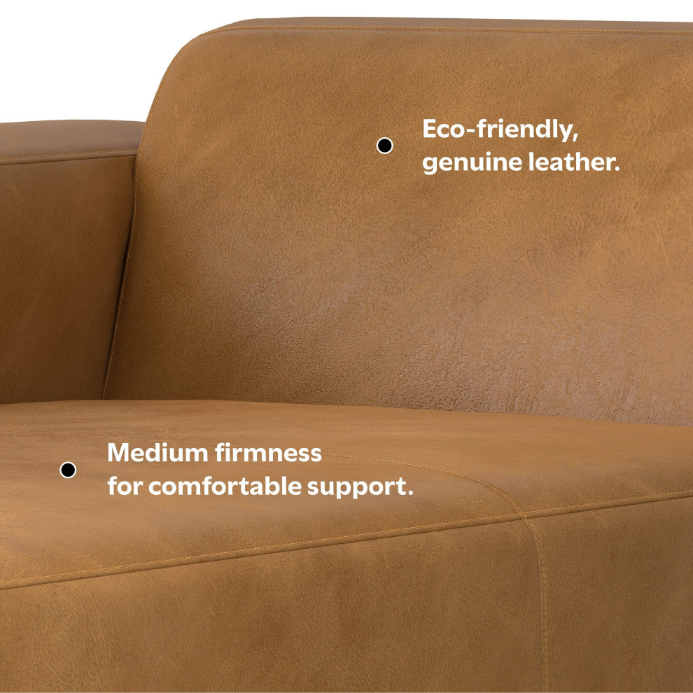 Rex Left Chaise Sofa Module in Genuine Leather