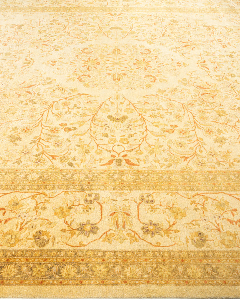 Mondal One-of-a-Kind Hand-Knotted Area Rug Ivory, 10'2"x13'7"