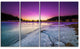 Sunrise over Frozen Lake, Landscape Canvas Art Print, 48"x28", 4 Panels