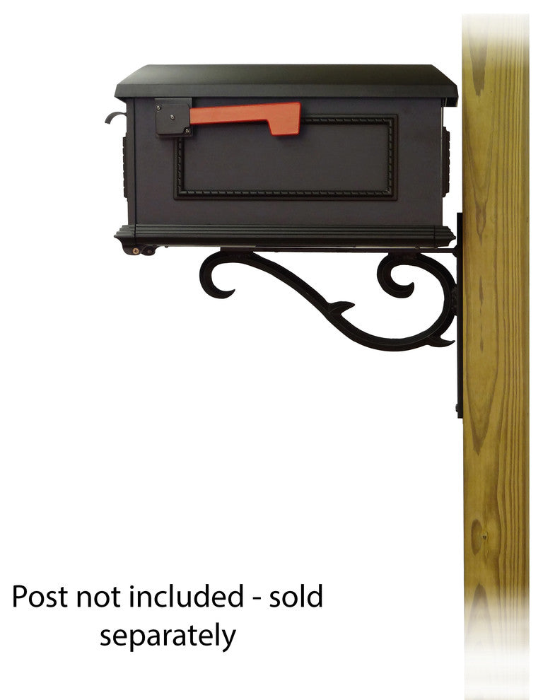 Traditional Curbside Mailbox With Sorrento Front Single Mailbox Mounting Bracket