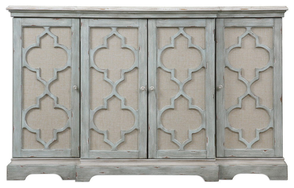 Sophie 4-Door Gray Cabinet
