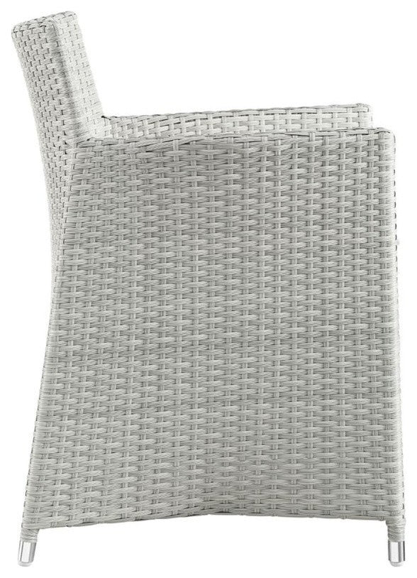 Junction Dining Outdoor Patio Armchair, Gray White