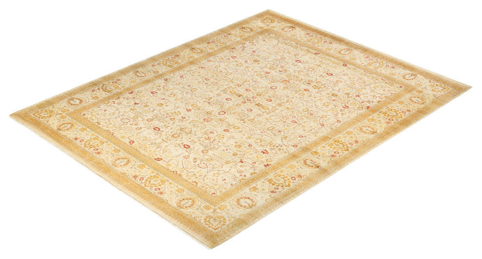 David, One-of-a-Kind Hand-Knotted Area Rug, Ivory, 8' 3"x10' 5"