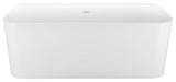 59" Acrylic Roll-Top Flatbottom Non-Whirlpool Bathtub, White