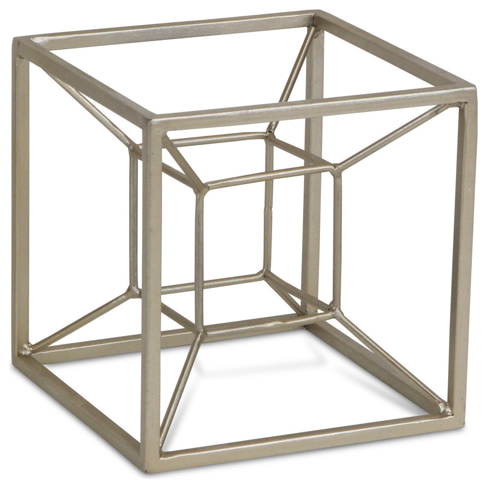 Metal Tesseract Shaped Table Decor