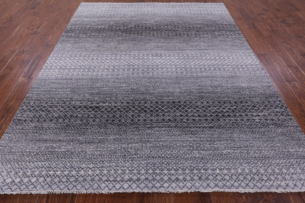8' 1" X 10' 0" Savannah Grass Handmade Wool Rug - Q13406