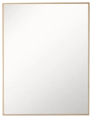 Rectangular Metal Frame Mirror, Brushed Gold