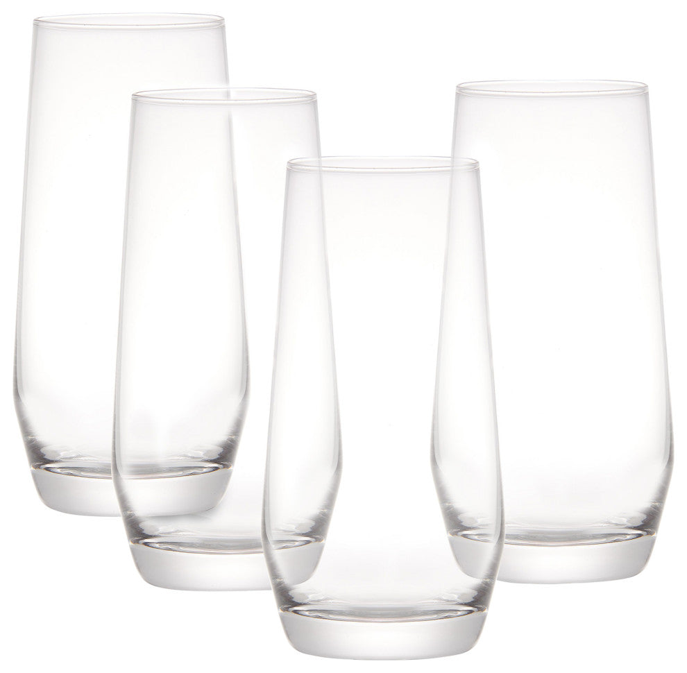 Gwen Crystal Highball Drinking Glasses 18.5 oz, Set of 4
