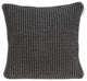 20" X 7" X 20" Transitional Charcoal Pillow Cover With Poly Insert