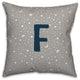 Monogram F Space Doodle 16x16 Spun Poly Pillow