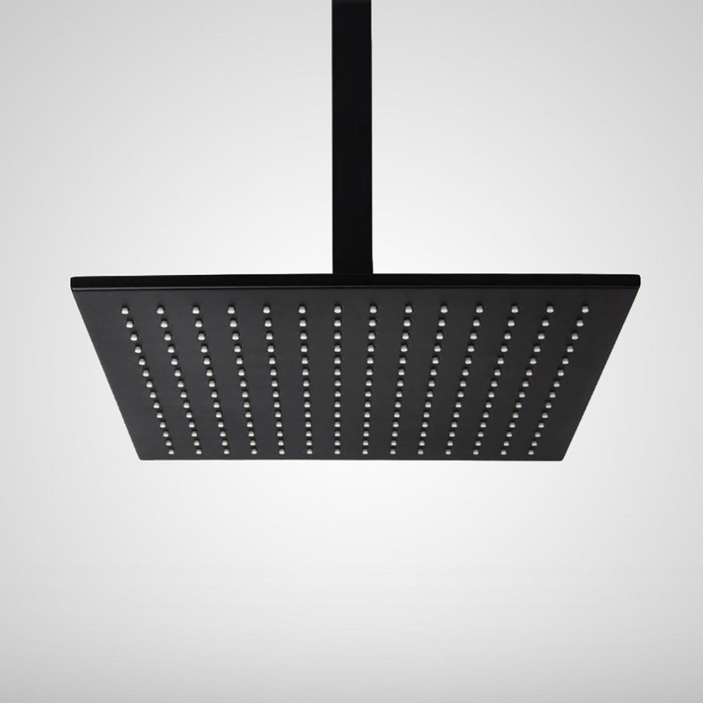 16" Oil Rubbed Bronze Square Color Changing LED Rain Shower Head, Solid Brass