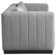 Lucia Beige Linen Textured Fabric Chair, Grey, Sofa
