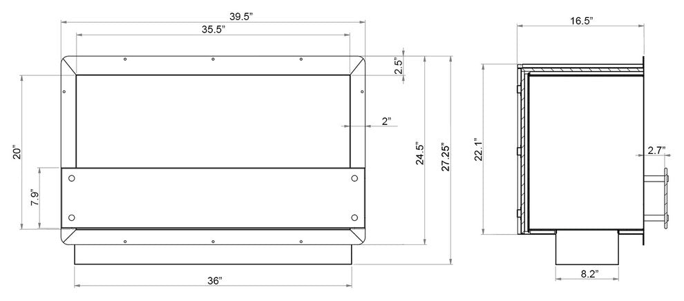 Bio Ethanol Firebox - Fireplace Insert FB2400-S | Ignis